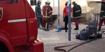 Incendio en una subestación del microcentro