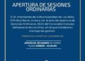 LOS ALTOS REALIZARÁ LA APERTURA DE SESIONES ORDINARIAS 2026