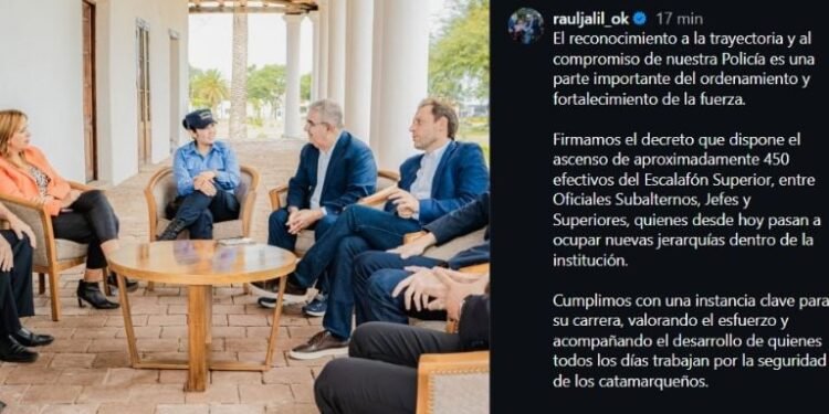 El Gobierno anunció el ascenso de más de 450 efectivos de la Policía de Catamarca