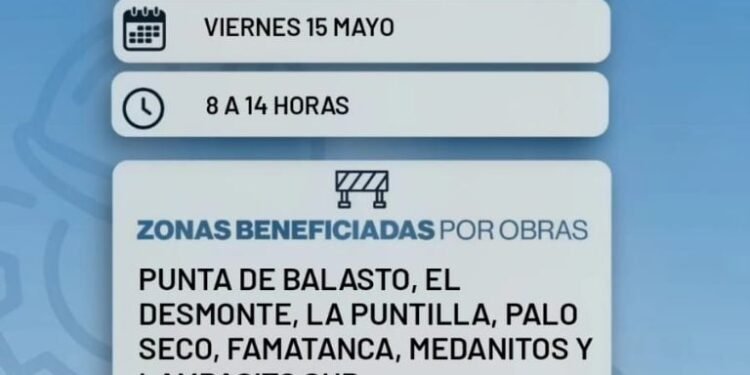Cortes programados de luz en Capital y Santa María: qué zonas se verán afectadas este jueves