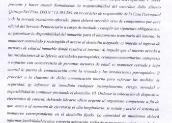 Catamarca Despierta confirmo que se le otorgó la prisión domiciliaria del cura Renato Rasgido en una vivienda ubicada junto a una parroquia