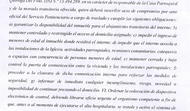 Catamarca Despierta confirmo que se le otorgó la prisión domiciliaria del cura Renato Rasgido en una vivienda ubicada junto a una parroquia