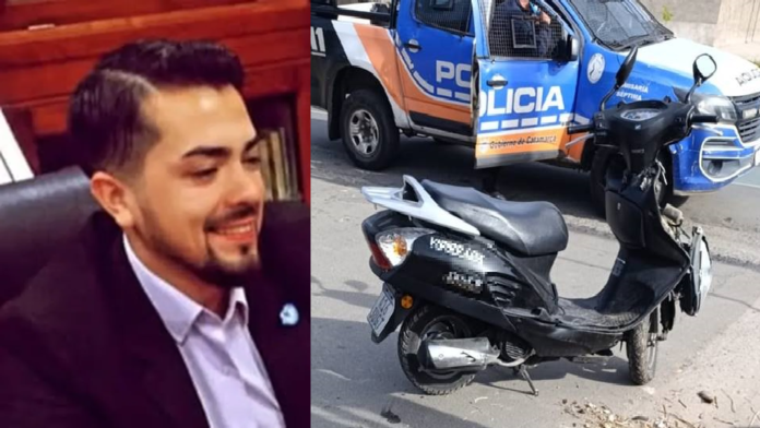 El abogado Nahuel Filipin sufrió lesiones tras chocar con su motocicleta contra un árbol