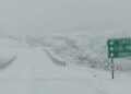 La nieve obligó a cortar el tránsito en la cuesta El Portezuelo y Ruta 2