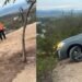 Pudo ser una tragedia: En el Parque de los vientos, detuvo la marcha al borde del precipicio