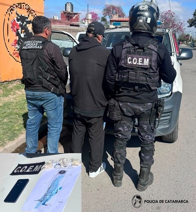 Detuvieron a un hombre con cocaína durante un operativo en la zona norte de la Capital