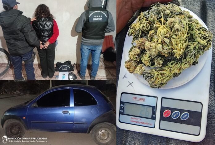 Procedimientos contra el narcomenudeo: secuestraron marihuana, cocaína, un celular, balanzas y un automóvil