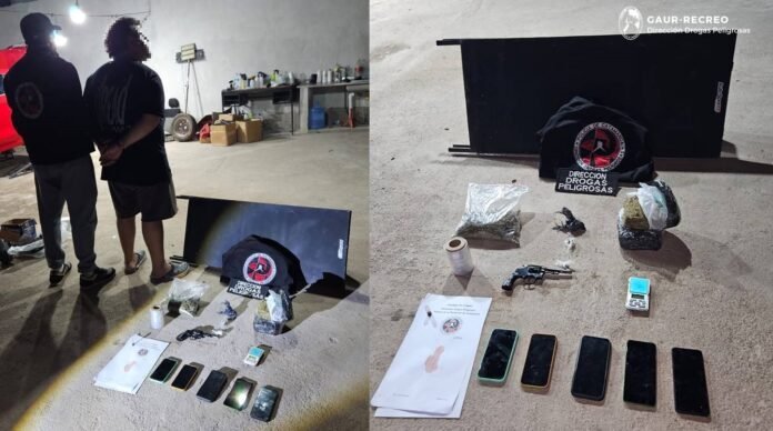 Operativo antidroga en La Paz: secuestraron más de un kilo de marihuana, un arma y cinco celulares
