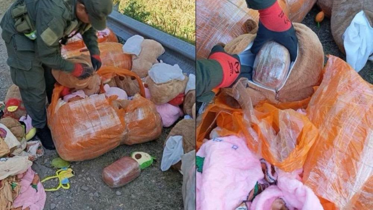 Operativo «Peluches» con resultado positivo: 4 kg de Cocaína y 50 Kg de marihuana