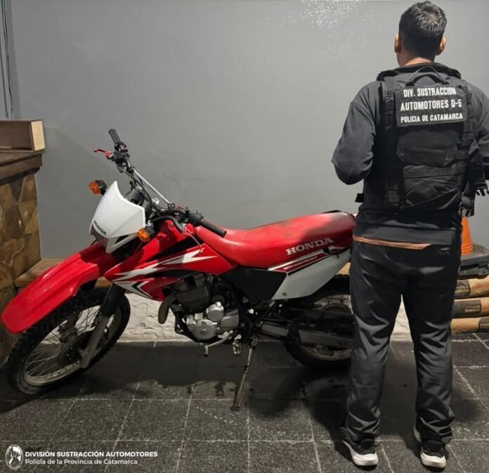 Secuestraron una motocicleta con requerimiento judicial de La Rioja